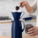 Kit café chá gourmet super pratico 7 peças azul