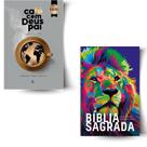 Kit: CAFÉ COM DEUS PAI 2026 + BÍBLIA SAGRADA NVI - CAPA LEÃO POP (2 Vol)