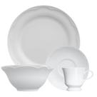 Kit Café da Manhã 4 Peças Xícara com Pires Bowl 510ml Prato de Sobremesa Germer Porcelana Cottage