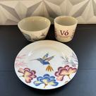 Kit café da manhã personalizado para avó vó com 3 peças caneca bowl prato de sobremesa presente dia das mães mãe vo