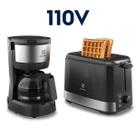 Kit Café Electrolux Efficient Cafeteira 15 Xícaras Jarra Vidro Torradeira 8 Níveis Inox ECT10 ECM10