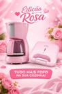 Kit Cafeteira bcf15 e Sanduicheira BGR05RS Pink Lovers 127v