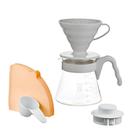 Kit Cafeteira em Acrílico Hario V60-02 Cinza claro - VCSD Kit Cafeteira em Acrílico Hario V60-02 Cinza claro - VCSD
