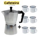 Kit Cafeteira Italiana Moka Premium + 6X Canecas Retro 350Ml Kit Cafeteira Italiana Moka Premium + 6X Canecas Retro 350Ml