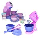 Kit Cafeteira Menina Brinquedo Rosa Brinquedo Xícaras 18pç