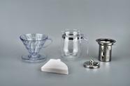 Kit Cafeteira Raleo V60 Jarra+tampa+suporte+40 Filtro Branco