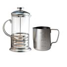 Kit Cafeteria Francesa 350ml + Leiteira Barista Inox 350ml