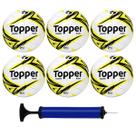 Kit Caixa 6 Bolas Campo Topper + 1 Bomba de Ar