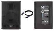 Kit Caixa Ativa + Passiva 12" 250W SAGA USB BT CABO