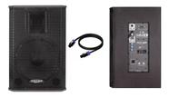 Kit Caixa Ativa + Passiva 15 300w Saga Usb Bt Cabo