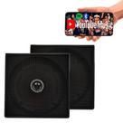 Kit Caixa Bluetooth Quadrada Ativa + 1 Passiva 55w Rms Preta