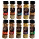 Kit Caixa com 12 potes de temperos (especiarias, condimentos)