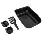 Kit Caixa de Areia Banheiro para Gato Higienica + 2 Comedouro - Durapets