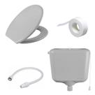 Kit Caixa De Descarga + Assento Universal + Engate 40cm