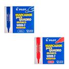 Kit Caixa de Pincel Marcador para Quadro Branco Recarregável WBM-7 24 Unidades Azul e Vermelho - Pilot Kit Caixa de Pincel Marcador para Quadro Branco Recarregável WBM-7 24 Unidades Azul e Vermelho - Pilot