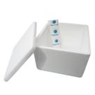 Kit Caixa Isopor 1,5L Litro 1 Gelo Flexível 45g Parede Simples