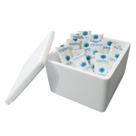 Kit Caixa Isopor 1,5L Litro 12 Gelo Flexível 45g Parede Simples