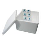 Kit Caixa Isopor 1,5L Litro 2 Gelo Flexível 45g Parede Simples