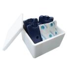 Kit Caixa Isopor 1,5L Litro e 3 Gelo rígido 200ml e 1 Gelo Flexível 120g Parede Simples
