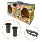 Kit Caixa Madeira Corujinha 6x9 Polegadas Bier + Dutos + Alça