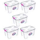 Kit Caixa Organizadora Transparente 12 Litros Com tampa e Travas