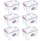Kit Caixa Organizadora Transparente 12 Litros Com tampa e Travas
