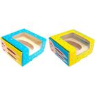 Kit caixa ovo de colher pascoa practice c/ visor (50g) pascoa cores - pct c/ 10 unidades ideia embalagens