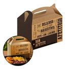 Kit Caixa para Alimentos Lanche Frases Com 50 Unidades