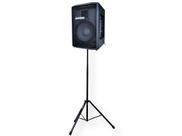 Kit caixa som ativa 10" 200w e tripé datrel profissional