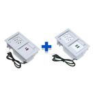 Kit Caixas De Tomadas 4 Blocos 2 Tom 20A 2USB (1 TipoC) 2USB Kit Caixas De Tomadas 4 Blocos 2 Tom 20A 2USB (1 TipoC) 2USB