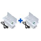 Kit Caixas De Tomadas 4 Blocos Basculante 3Tom 20A 2USB 3USB