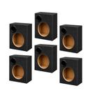 Kit Caixas Som Dutadas 6 Polegadas Grafite MDF APSounds Kit Caixas Som Dutadas 6 Polegadas Grafite MDF APSounds