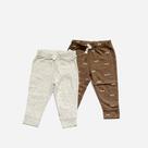 Kit Calça Algodão Cinza e Marrom Carter's