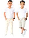 Kit Calça e Bermuda Infantil Masculina Sarja Com Regulagem Kit Calça e Bermuda Infantil Masculina Sarja Com Regulagem