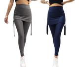 kit Calça Leg Saia Tapa Bumbum Atacado Direto Da Fabrica C/2 Un M - 1 CINZA E 1 AZUL - LEG TAPA BUMBUM