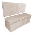 Kit Calçadeira e Painel Clean 100 Cm Suede Bege Drossi