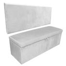 Kit calcadeira e painel clean 140 cm suede cinza drossi