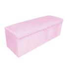 Kit Calçadeira e Painel Clean 160 Cm Suede Rosa Bebê Drossi