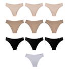 Kit Calcinha 10 Peças Feminina Microfibra Lisa