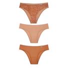 Kit Calcinha Del Rio Feminina 3 PeçasBiquíni Onça Lisa