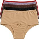 Kit Calcinha Feminina 5 Unidades Cintura Alta Básica Confortável Cós Alto Lingerie Segura Barriga