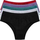 Kit Calcinha Feminina 5 Unidades Tecido Canelado Confortável Com Renda Pala Dupla Lingerie Básico
