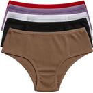 Kit Calcinha Feminina 5 Unidades Tecido Canelado Pala Dupla Confortável Lingerie Básica Dia A Dia
