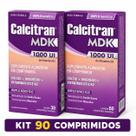 Kit Calcitran MDK 90 Comprimidos Calcio Vitamina D3 e K2 Kit Calcitran MDK 90 Comprimidos Calcio Vitamina D3 e K2