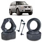 Kit Calço De Mola Dianteiro Traseiro + Bieleta Pajero Tr4