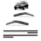 Kit calha chuva ford ka 1997 a 2012 + friso lateral