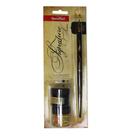 Kit Caligrafia Assinatura Pena C/ Cabo e 2 Tintas 12ml