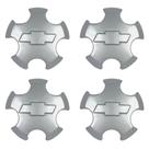 Kit Calota Centro de Roda S10 Blazer Executive 09 a 12 Prata (4 Pc)