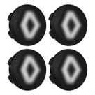 Kit Calota Meio Roda Renault Sandero Logan Clio Preta 55mm Kit Calota Meio Roda Renault Sandero Logan Clio Preta 55mm
