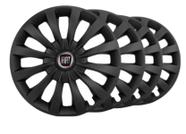 Kit Calota Passat CC Aro 13 Preta Para Mobi Argo Cronos Strada Tempra